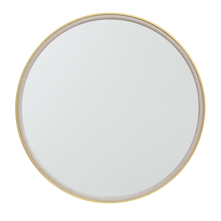 Venice Round Mirror Gold and Natural 90cm