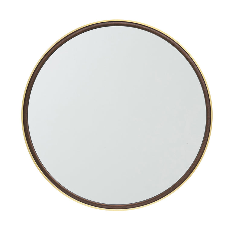 Venice Round Mirror Gold and Dark 90cm