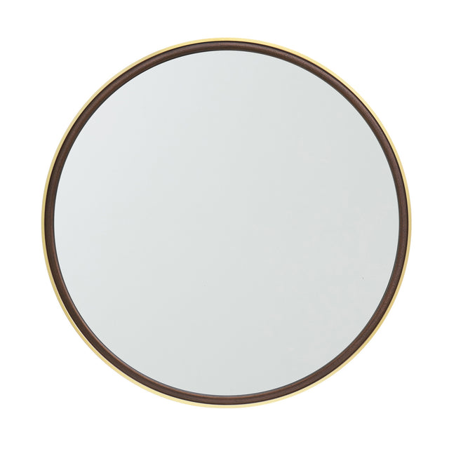 Venice Round Mirror Gold and Dark 90cm