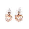 Rosegold Intertwined Heart Earrings in Gift Box