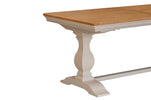 Valiant Dining Table - Painted Silver birch Framce with solid oak top