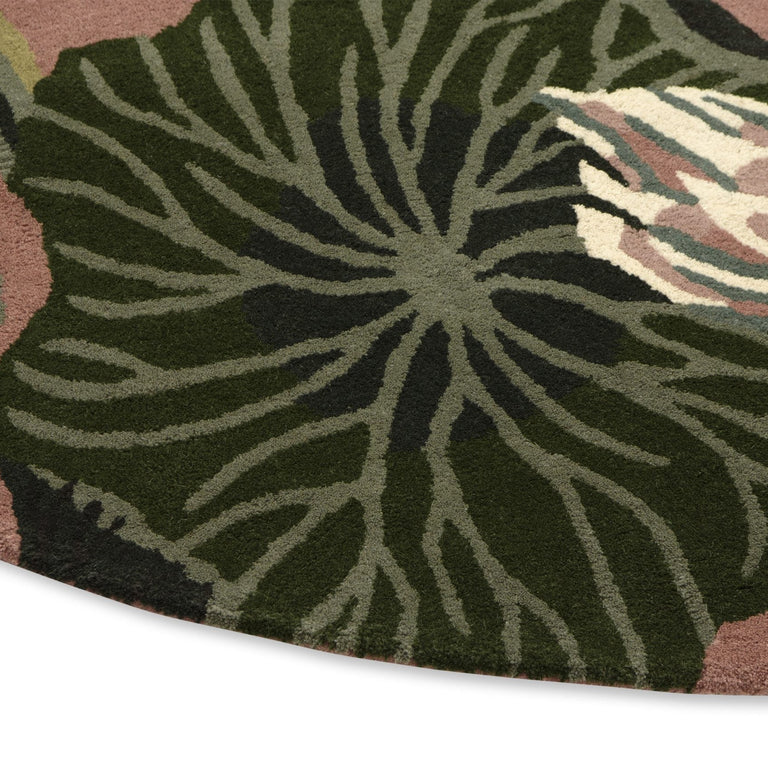Wedgwood Waterlily Rug Dusty Rose - Round