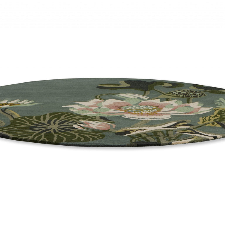 Wedgwood Waterlily Rug Midnight Pond - Round