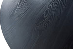 Yara black round dining table shown from above (8)