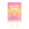 You Are Loved Rose Quartz Heart Bracelet