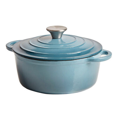 Cast Iron Casserole Blue 22cm