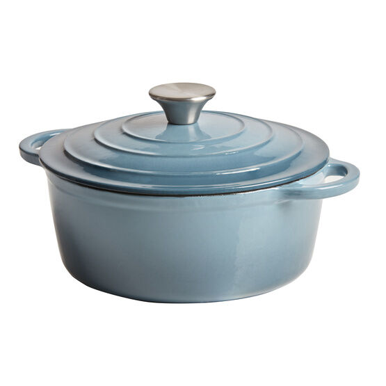 Cast Iron Casserole Blue 22cm