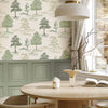 Wallpaper in dining room