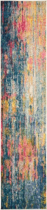 Nourison Celestial Rug 09 Blue Yellow - Runner