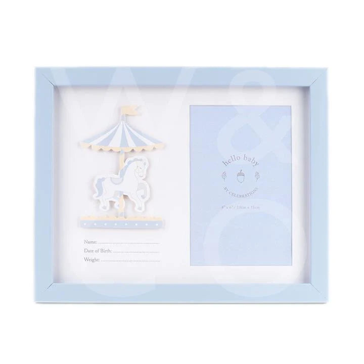 4 x 6  Hello Baby Data Photo Frame Baby Boy