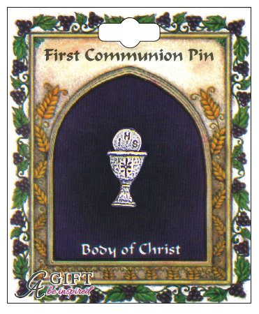 Silver Communion Chalice Brooch – Elegant First Communion Keepsake Gift, Faith-Inspired Jewellery