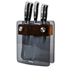 Denby 5 Piece Knife Block Set with Smoked Glass Stand