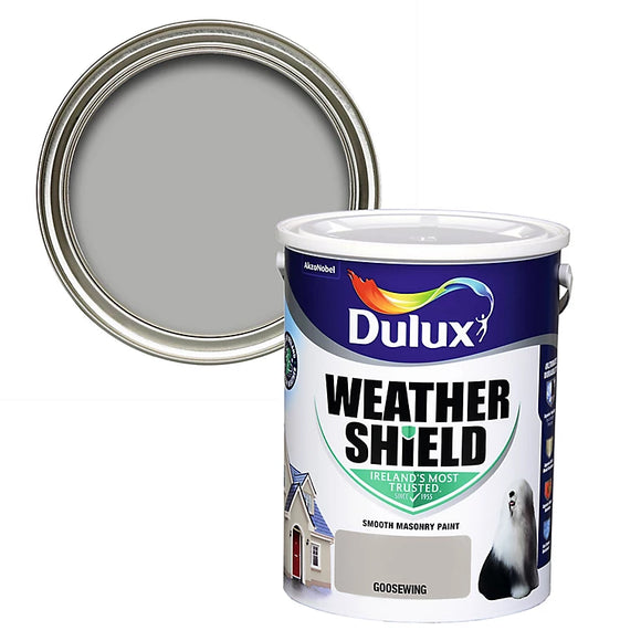 Dulux Weathershield Goosewing: A cool and serene shade for reliable exterior protection.
