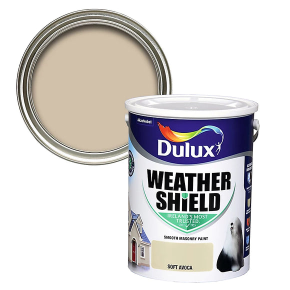 Dulux Weathershield Soft Avoca offers weatherproof protection.