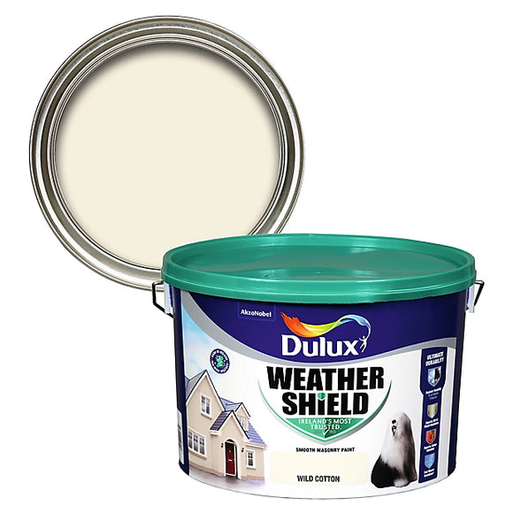 Dulux Weathershield Wild Cotton: A soft and inviting off-white shade for enduring exterior protection.