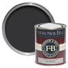 Farrow & Ball Pitch Black No.256 — 750ml tin and swatch
