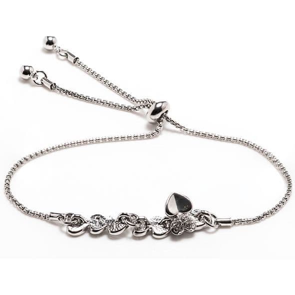 Newgrange Living Silver Heart Bracelet – Elegant Silver Jewellery Gift for Women with Gift Box