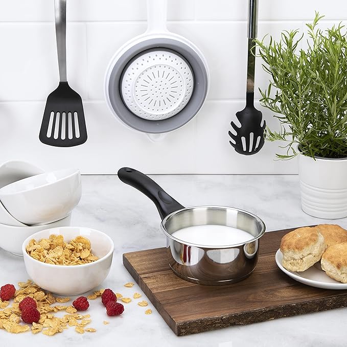 Dexam Supreme 14cm Stainless Steel Milk Pan Saucepan - Premium Cooking Pot for Everyday Use, Pots and Pans Collection
