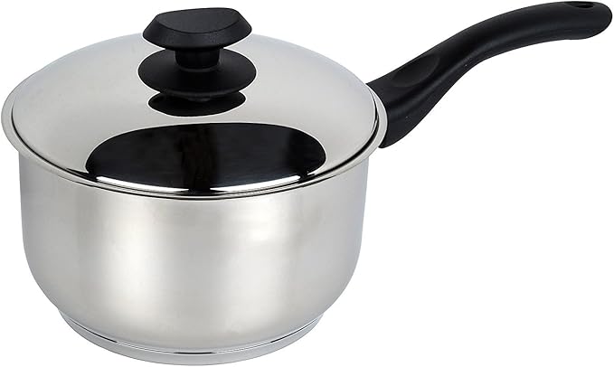 Dexam Supreme 20cm Stainless Steel Saucepan with Lid – 3.5L Induction Ready Cookware for Pots and Pans Everyday Cooking