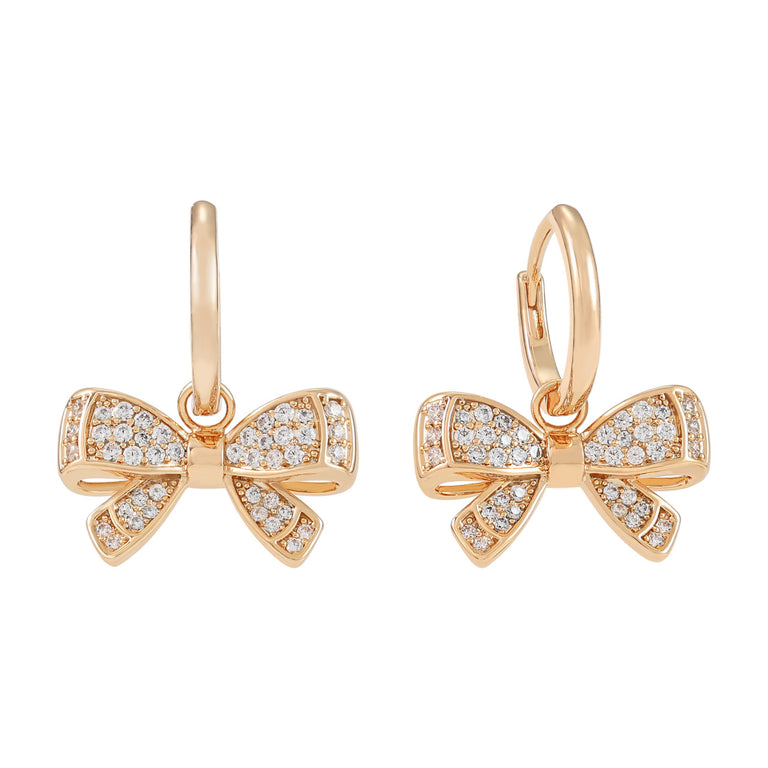 Tipperary Crystal Mini Bow Inset Earrings – Elegant Anti-Tarnish Jewellery Gift for Women