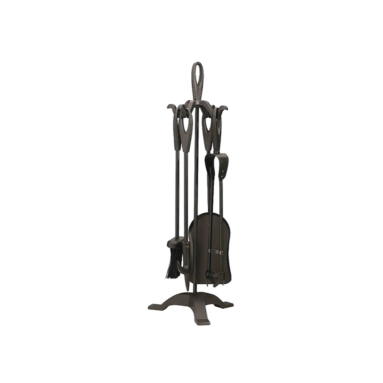 Castle Living 5 Piece Companion Set Fireplace Tools with Stand – Traditional General Accessories