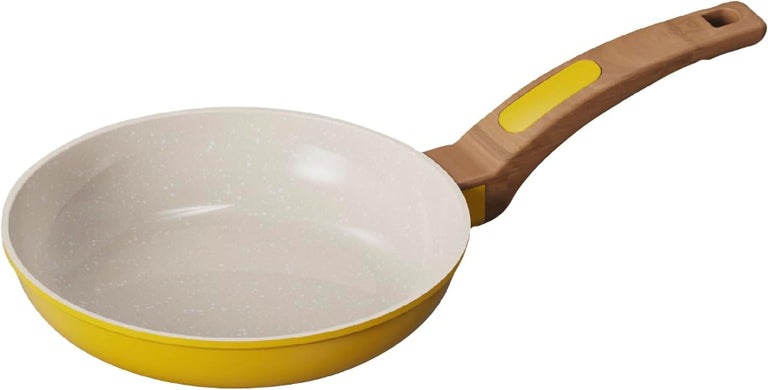 Cooksmart Frying Pan 28cm Marigold Non-Stick Cast Aluminium Pan | Durable Pots and Pans Cookware for All Hobs