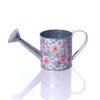 Cottage Garden  Floral Watering Can Centrepiece with Aluminium Effect Finish