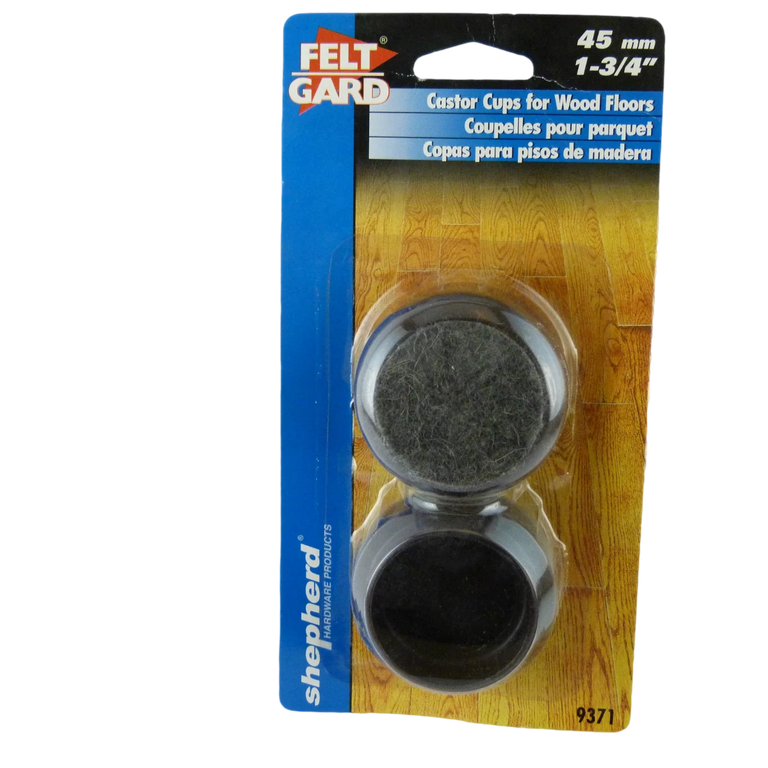 Felt Gard Furniture Castor Cups Brown 45mm Pack of 4 Floor Protection General Accessories