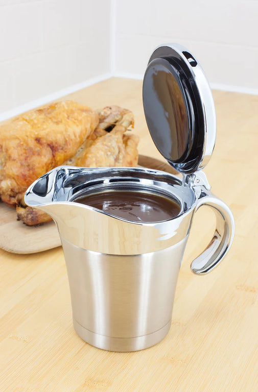 Judge Kitchen Double Walled Stainless Steel Gravy Pot with Drip-Free Spout | Pots and Pans Serveware