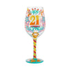 Lolita Happy 21st Birthday Wine Glass