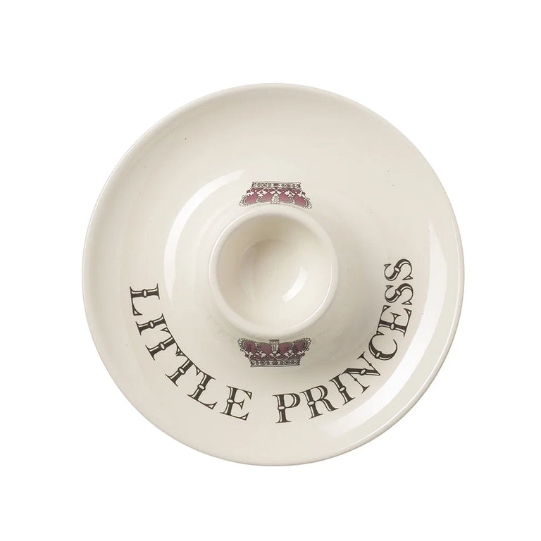 Majestic Little Princess Stoneware Egg Cup Saucer for Kids Breakfasts – Egg Cups Collection