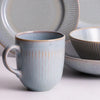 Mason Cash Reactive Linear Grey Mug on dining table