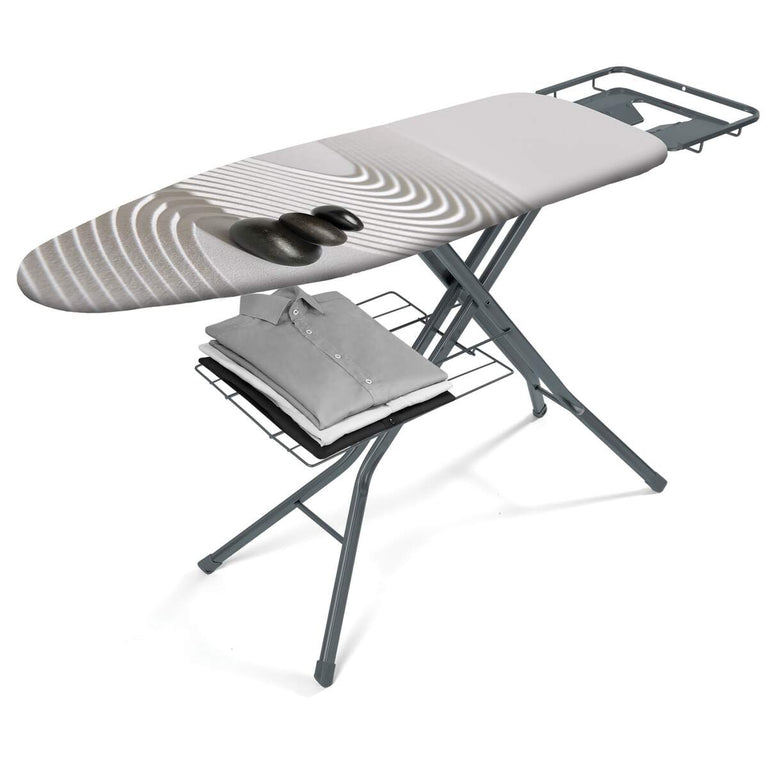 Metaltex Orione Ironing Board 123x36cm Adjustable Height Folding Ironing Board with Shelf