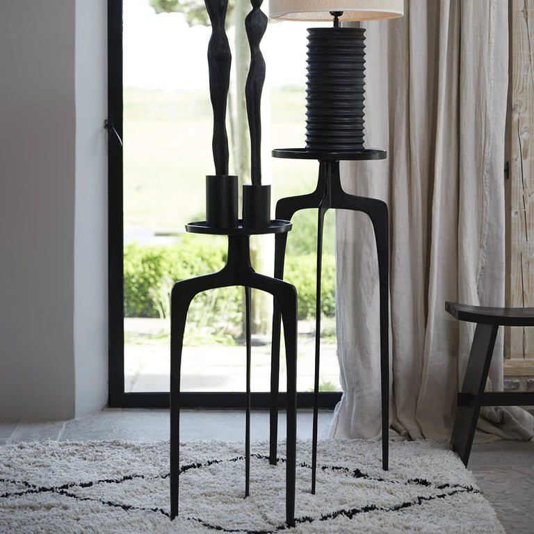 Pano Set of 2 Pillars Dark Bronze Aluminium Display Stands for Modern Home Accessories Décor