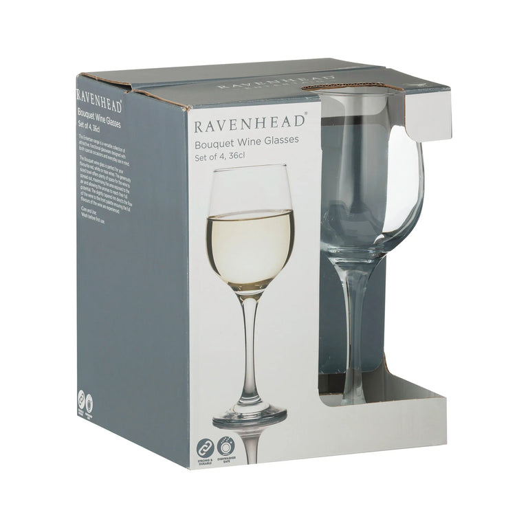 Ravenhead Bouquet Set Of 4 Wine Glasses 36cl