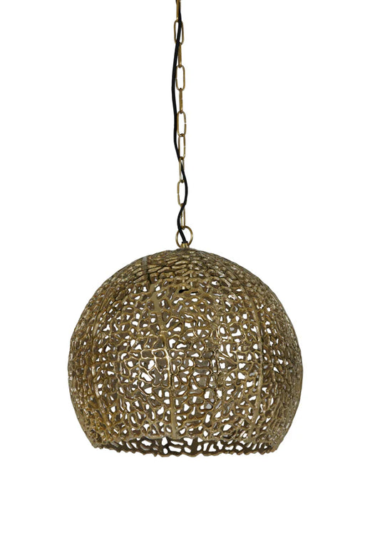 Sinula Hanging Gold Lamp Pendant Light - Modern Round Metal Ceiling Fixture | Collection Pendants