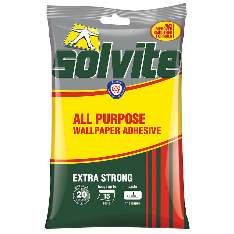 Solvite All Purpose Wallpaper Adhesive 277g Extra Strong Paste for Wallpaper Accessories