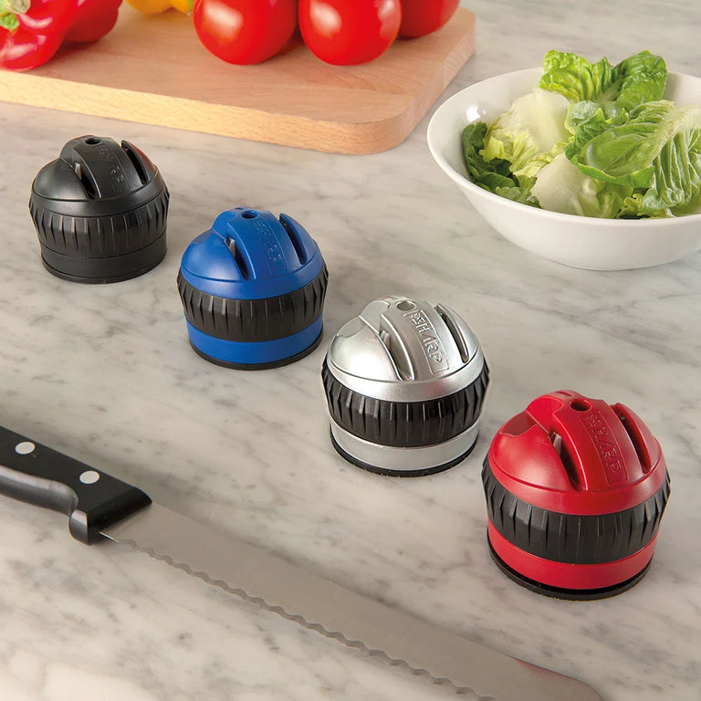 TWIST 'N' SHARP Knife Sharpener with Suction Base, Tungsten & Ceramic Sharpening System for Knives and Cutting