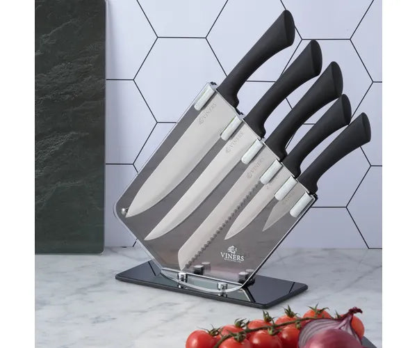 Viners Everyday 5 Pce Knife Block Set – Stainless Steel Kitchen Knives