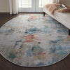Multicolor abstract design rug