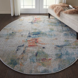 Abstract multicolor rug for contemporary living rooms