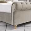 Impressive mink double bed featuring an attention-grabbing diamond pattern
