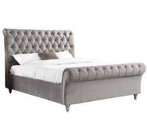 Carla Double Bed in Silver