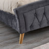 Plush Velvet Double Bed with Elegant Design
