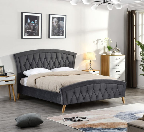 Kingston King Size Bed Grey