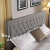 Super King Bed with Diamond Pattern Upholstery