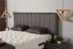Luxurious King Size Grey Bed from Noah Collection
