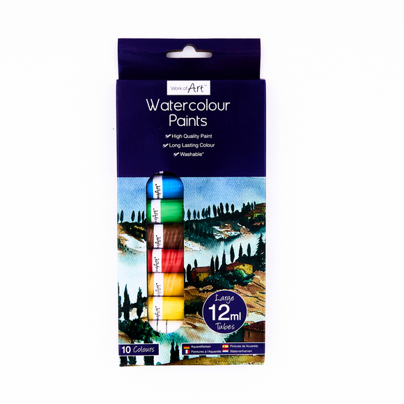 Water Colour Paints 10 x 12 ml tubes