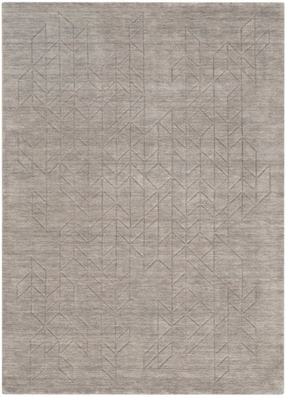 Luxurious grey rug adds warmth to any room.