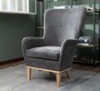 Sitting room chair with matching footstool